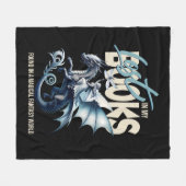Dragon and Fairy & Fantasy boek liefhebber citaat Fleece Deken (Voorkant (Horizontaal))