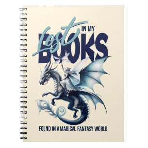 Dragon and Fairy & Fantasy boek liefhebber citaat Notitieboek