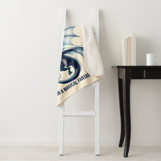 Dragon and Fairy & Fantasy boek liefhebber citaat Sherpa Deken (In situ)