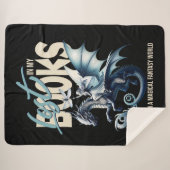 Dragon and Fairy & Fantasy boek liefhebber citaat Sherpa Deken (Voorkant (horizontaal))