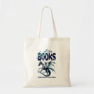 Dragon and Fairy & Fantasy boek liefhebber citaat Tote Bag