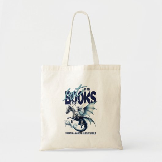 Dragon and Fairy & Fantasy boek liefhebber citaat Tote Bag (Voorkant)