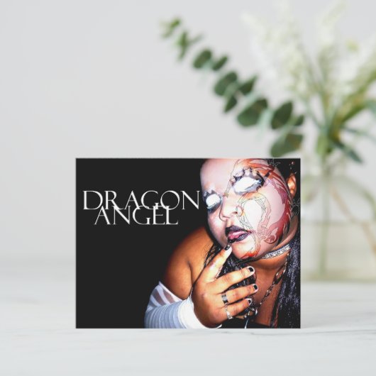Dragon Angel Briefkaart (Staand voorkant)