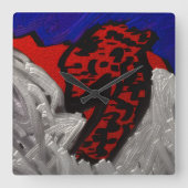 Dragon Angel Vierkante Klok (Voorkant)