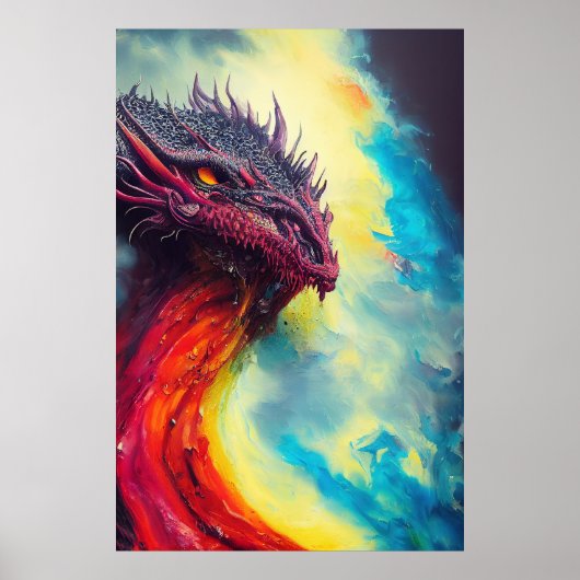 Dragon Animal Discovery Adventure Natuur Planet Poster (Voorkant)