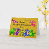 Dragon Appreciation Day (Dag van de Draak) 16 janu Kaart (Gele Bloem)