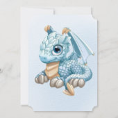Dragon Aquamarine Astroid Boy Baby shower Kaart (Achterkant)
