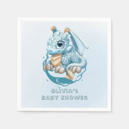Dragon Aquamarine Astroid Boy Baby shower Servet
