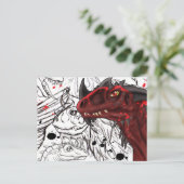 Dragon Art Briefkaart (Staand voorkant)