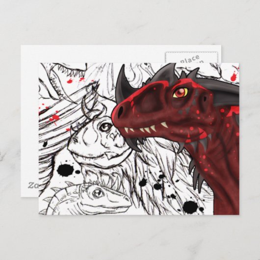 Dragon Art Briefkaart (Voorkant / Achterkant)
