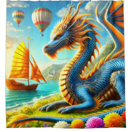 Dragon Art Douchegordijn