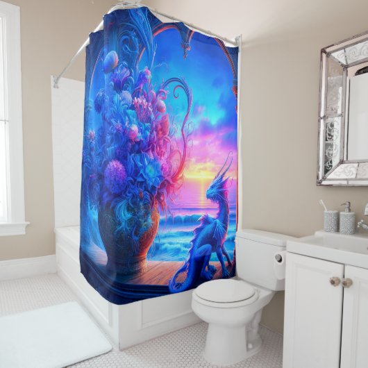 Dragon Art Douchegordijn (In situ)