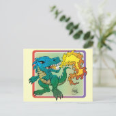 Dragon Art geïnspireerd door de kleine T van Scott Briefkaart (Staand voorkant)