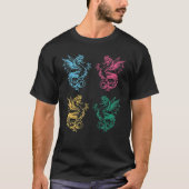 Dragon Art Graphic Retro  T-shirt (Voorkant)