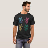 Dragon Art Graphic Retro  T-shirt (Voorkant volledig)