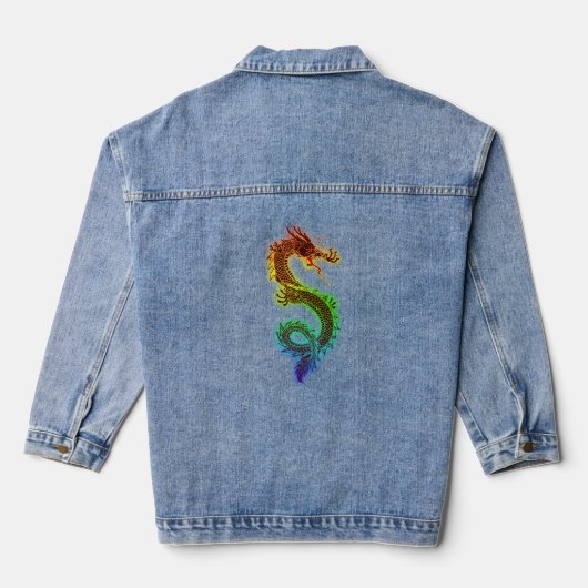 DRAGON ART JEAN DENIM JAS JACKET (Achterkant)
