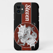 Dragon Art Nouveau stijl Inkt tekening Case-Mate iPhone Case (Achterkant)