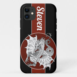 Dragon Art Nouveau stijl Inkt tekening Case-Mate iPhone Case
