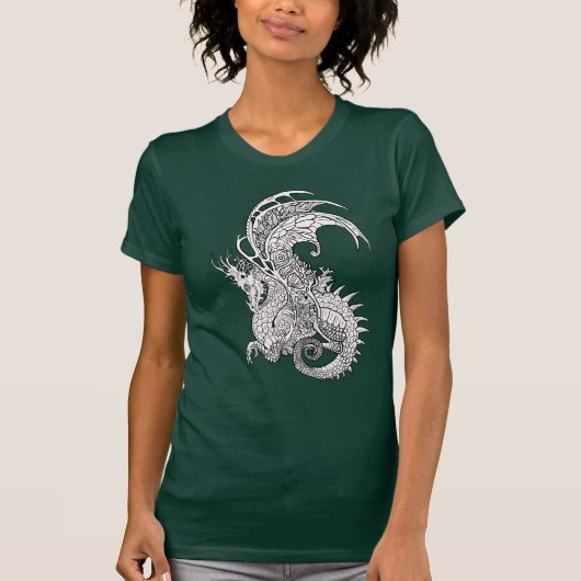 Dragon Art Nouveau-stijl ~shirt T-shirt (Voorkant)