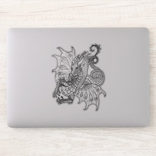 Dragon Art Nouveau Stijl Sticker (Computer)