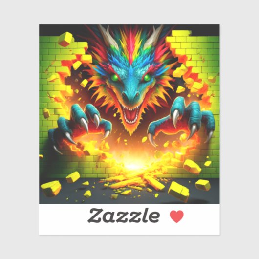 Dragon Art Sticker (Vel)