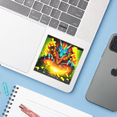 Dragon Art Sticker (Laptop met iPhone)