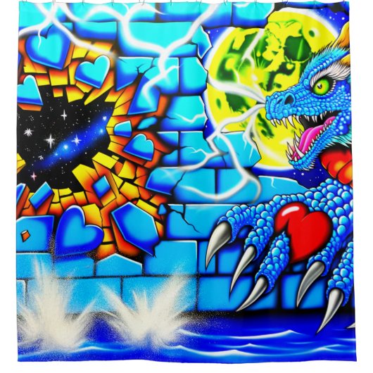 Dragon Artwork Douchegordijn (Voorkant)