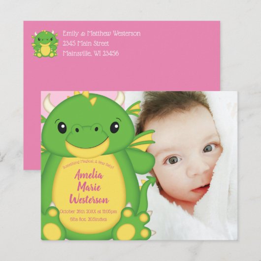 Dragon Baby aangekondigd Briefkaart (Voorkant / Achterkant)