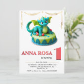 *~* Dragon Baby Foto AP88 EEN verjaardagsfeestje Kaart (Staand voorkant)