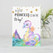 *~* Dragon Baby Girl Baby shower Uitnodiging (Staand voorkant)