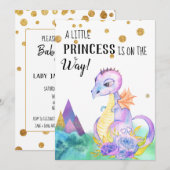 *~* Dragon Baby Girl Baby shower Uitnodiging (Voorkant / Achterkant)