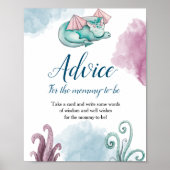 Dragon Baby shower Advice for the-Mama-To-Be Poster