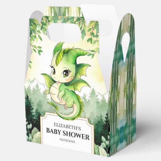 Dragon Baby shower Bedankdoosjes (Geopend)