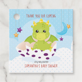 Dragon Baby shower Bedankjes Labels