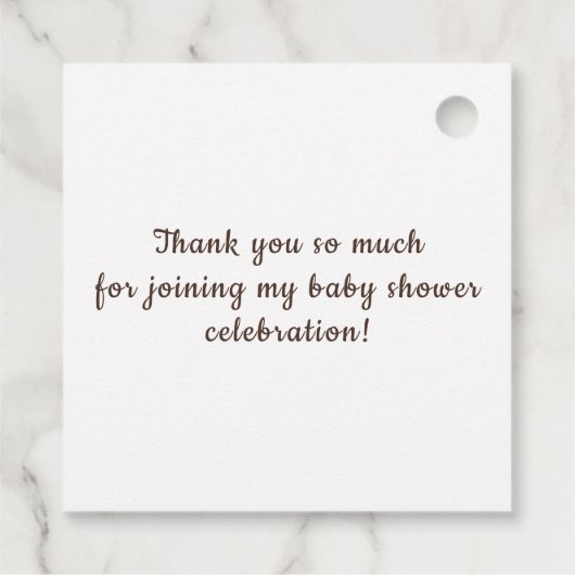 Dragon Baby shower Bedankjes Labels (Achterkant)