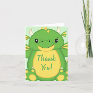 Dragon Baby shower Bedankkaart