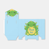 Dragon Baby shower Blue Bedankdoosjes (Uitgevouwen)