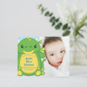 Dragon Baby shower Blue Briefkaart (Staand voorkant)