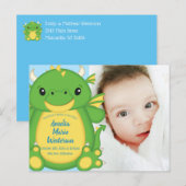 Dragon Baby shower Blue Briefkaart (Voorkant / Achterkant)