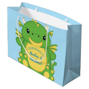 Dragon Baby shower Blue Groot Cadeauzakje