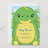 Dragon Baby shower Blue Kaart (Voorkant)