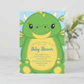 Dragon Baby shower Blue Kaart (Staand voorkant)