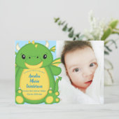 Dragon Baby shower Blue Kaart (Staand voorkant)