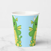 Dragon Baby shower Blue Papieren Bekers (Links)