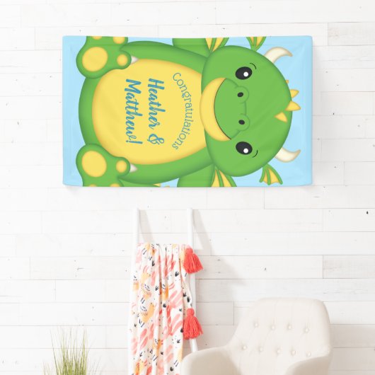 Dragon Baby shower Blue Spandoek (Insitu)