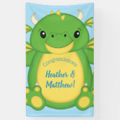 Dragon Baby shower Blue Spandoek (Verticaal)