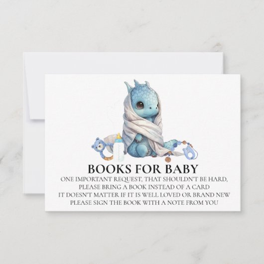 Dragon Baby shower Boek voor Baby Kaart (Voorkant)