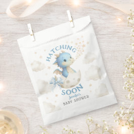 Dragon Baby Shower Boy Blue Hatching Soon Bedankzakje