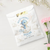 Dragon Baby Shower Boy Blue Hatching Soon Bedankzakje (Gezegeld)