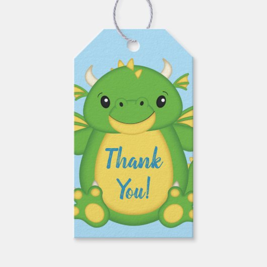 Dragon Baby shower Cadeaulabel (Voorkant)